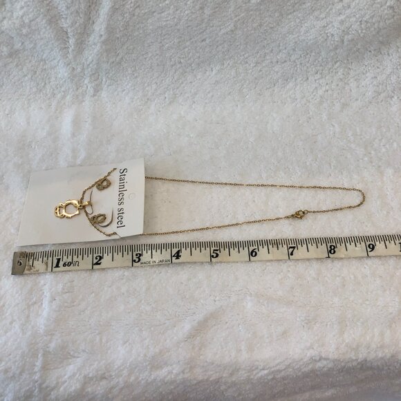 NWOT Stainless Stell Gold Plated Hello Kitty Earrings & Necklace Set - Picture 5 of 5